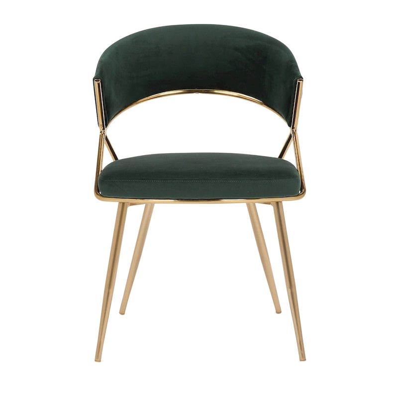 Sedia da pranzo imbottita oro (set da 2)