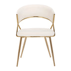 Sedia da pranzo imbottita oro (set da 2)