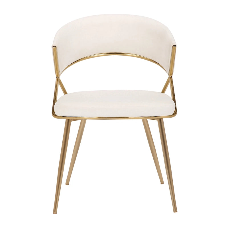 Sedia da pranzo imbottita oro (set da 2)