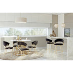 Sedia da pranzo imbottita oro (set da 2)