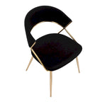 Sedia da pranzo imbottita oro (set da 2)