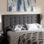 Contemporary Fabric Winged Headboard by 
