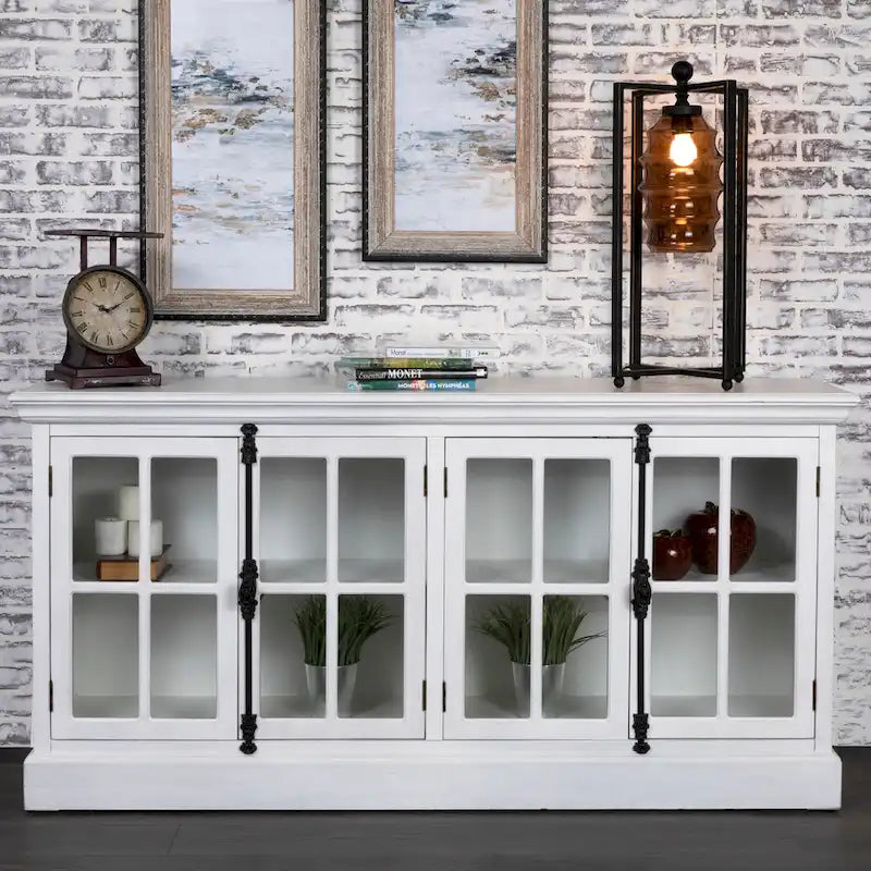 Madia Coventry White Oak a 4 ante - 72 x 17 x 36