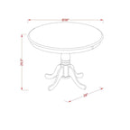 Set da pranzo 5 pezzi - Tavolo rotondo da cucina e 4 sedie, Nero e Ciliegio (Opzioni seduta)