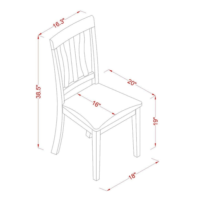 Set da pranzo 5 pezzi - Tavolo rotondo da cucina e 4 sedie, Nero e Ciliegio (Opzioni seduta)