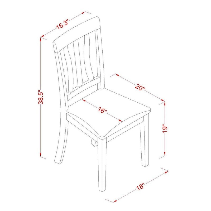 Set da pranzo 5 pezzi - Tavolo rotondo da cucina e 4 sedie, Nero e Ciliegio (Opzioni seduta)