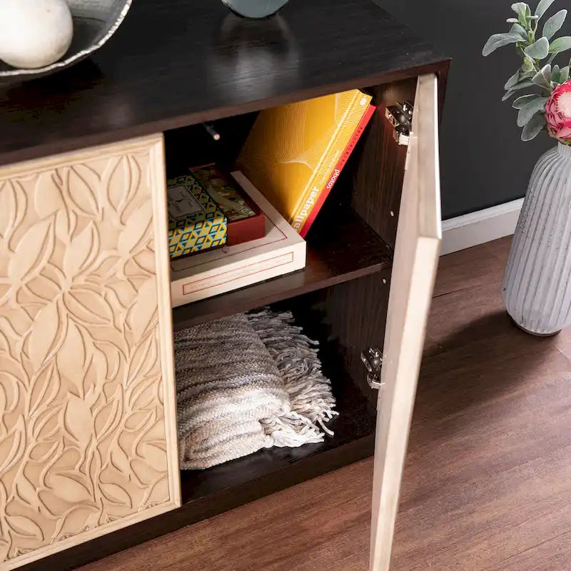 Madia Elinda in legno marrone stile transizionale