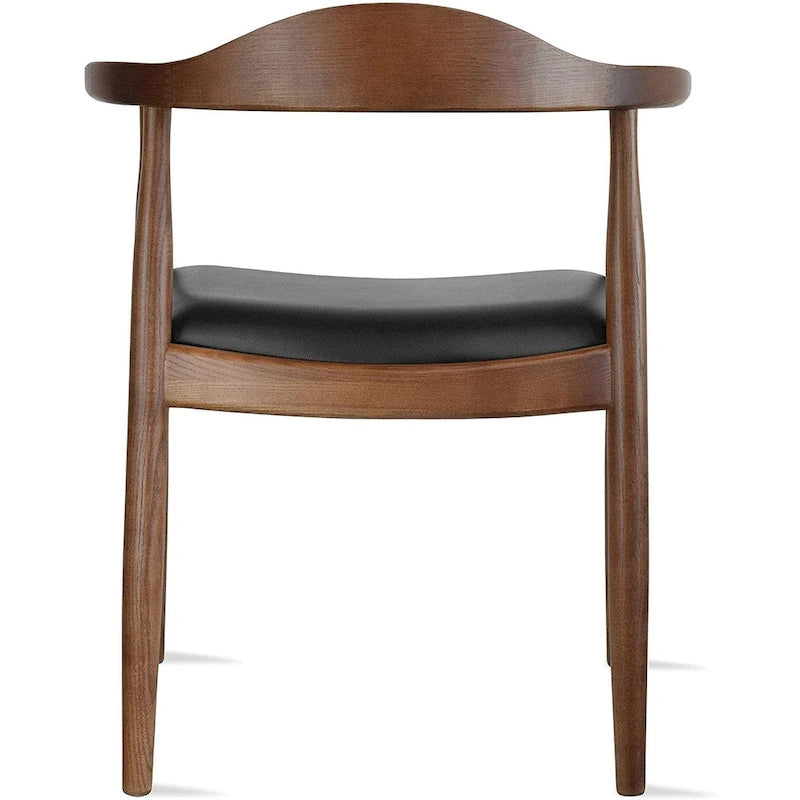 Sedie Kennedy con braccioli in legno massello Rovere e similpelle Sedia da pranzo con braccioli per cucina, camera da letto e ufficio