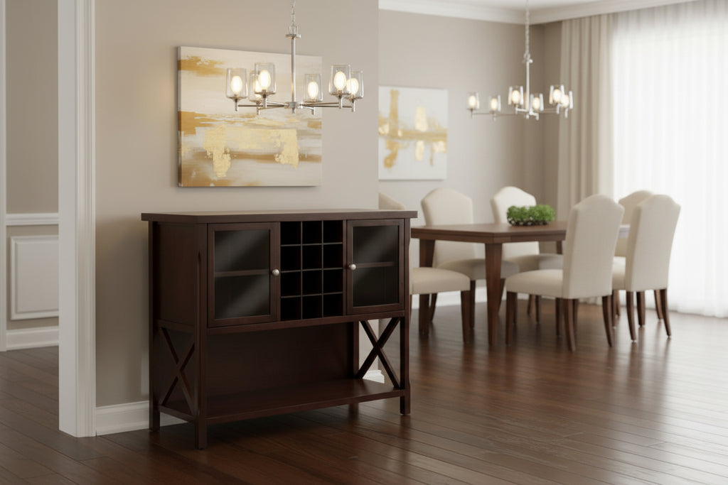 Xola Buffet Cabinet, Cappuccino - 43.8W x 18D x 35.9H