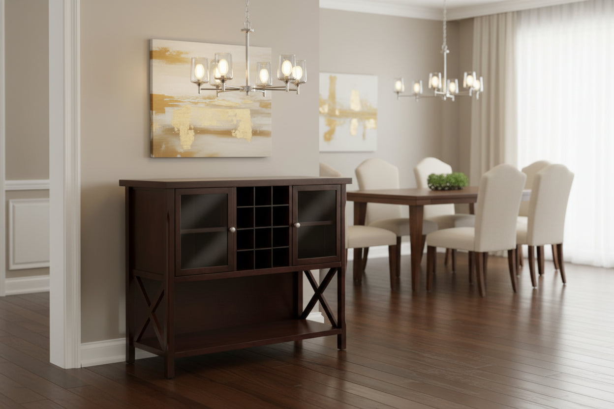 Xola Buffet Cabinet, Cappuccino - 43.8W x 18D x 35.9H