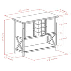 Credenza buffet, Cappuccino - 43,8 L x 18 P x 35,9 H
