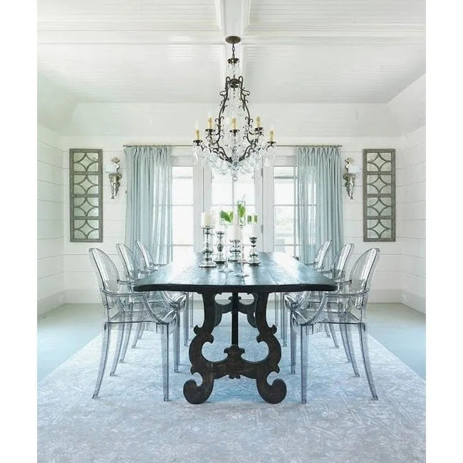 Set di 2 sedie impilabili in lucite trasparente per cucina, patio, sala da pranzo, soggiorno, camera da letto, festa con schienale ovale, ufficio