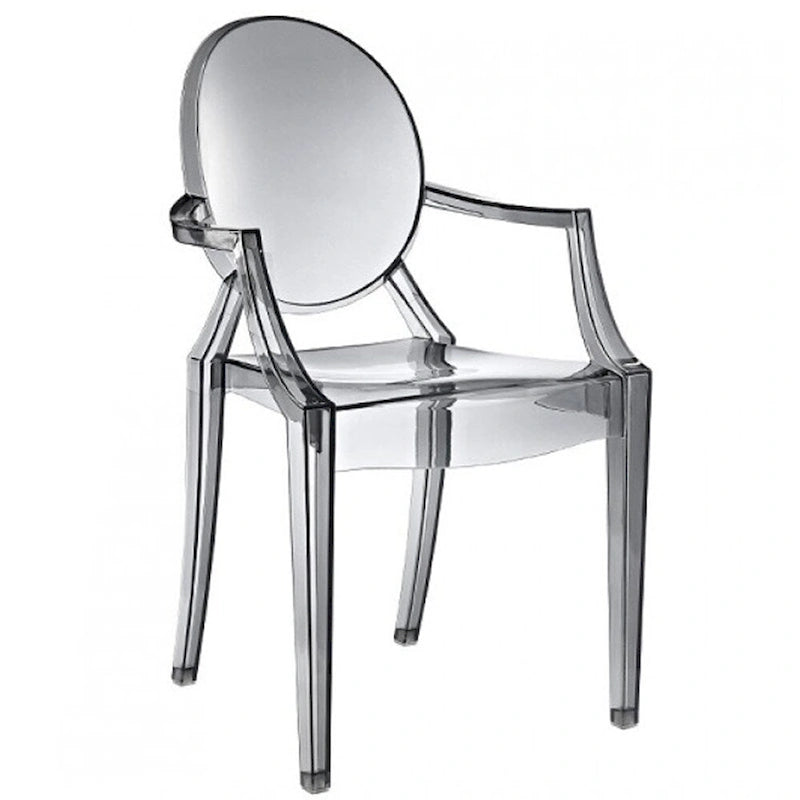 Set di 2 sedie impilabili in lucite trasparente per cucina, patio, sala da pranzo, soggiorno, camera da letto, festa con schienale ovale, ufficio