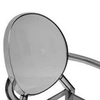 Set di 2 sedie impilabili in lucite trasparente per cucina, patio, sala da pranzo, soggiorno, camera da letto, festa con schienale ovale, ufficio