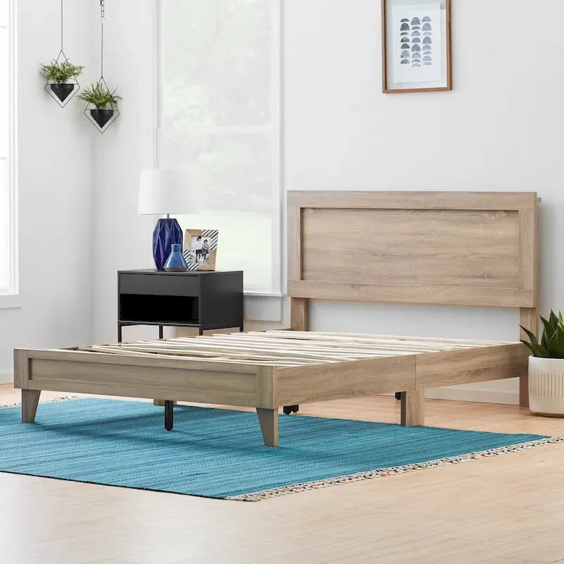 Letto a piattaforma classico in legno