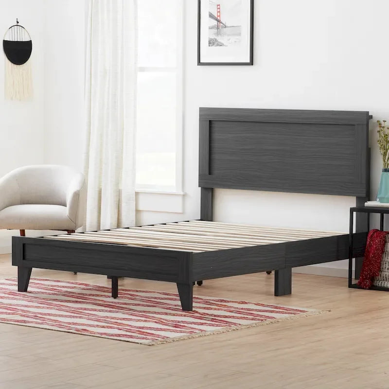Letto a piattaforma classico in legno