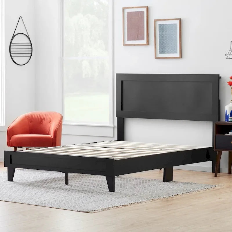 Letto a piattaforma classico in legno