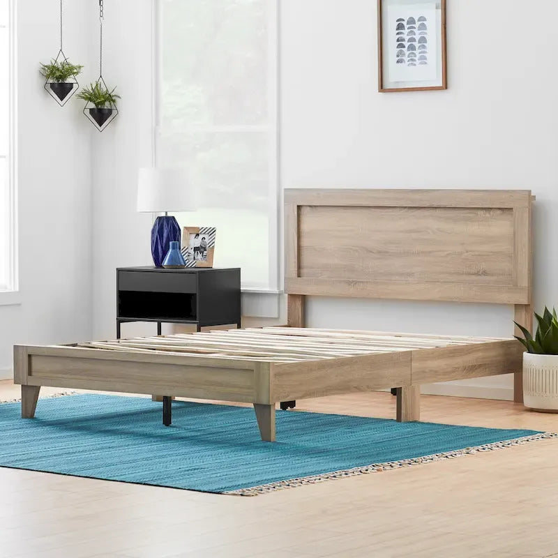 Letto a piattaforma classico in legno