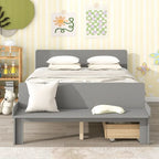 Letto matrimoniale con panca sul fondo, 2 cassetti