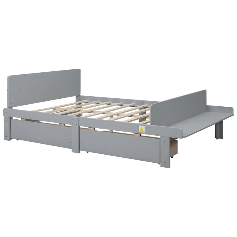 Letto matrimoniale con panca sul fondo, 2 cassetti