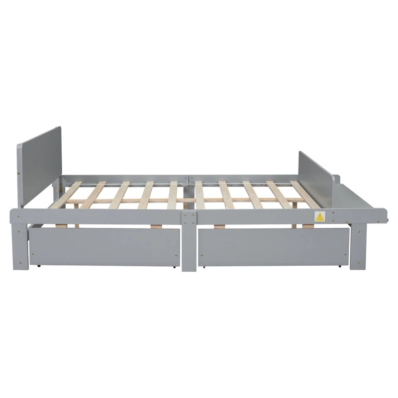 Letto matrimoniale con panca sul fondo, 2 cassetti