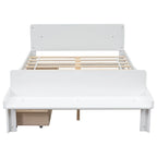 Letto matrimoniale con panca sul fondo, 2 cassetti