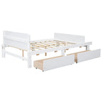 Letto matrimoniale con panca sul fondo, 2 cassetti