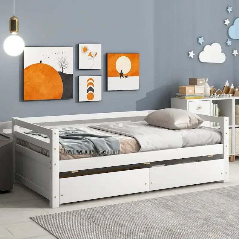 Divano letto con due cassetti contenitore