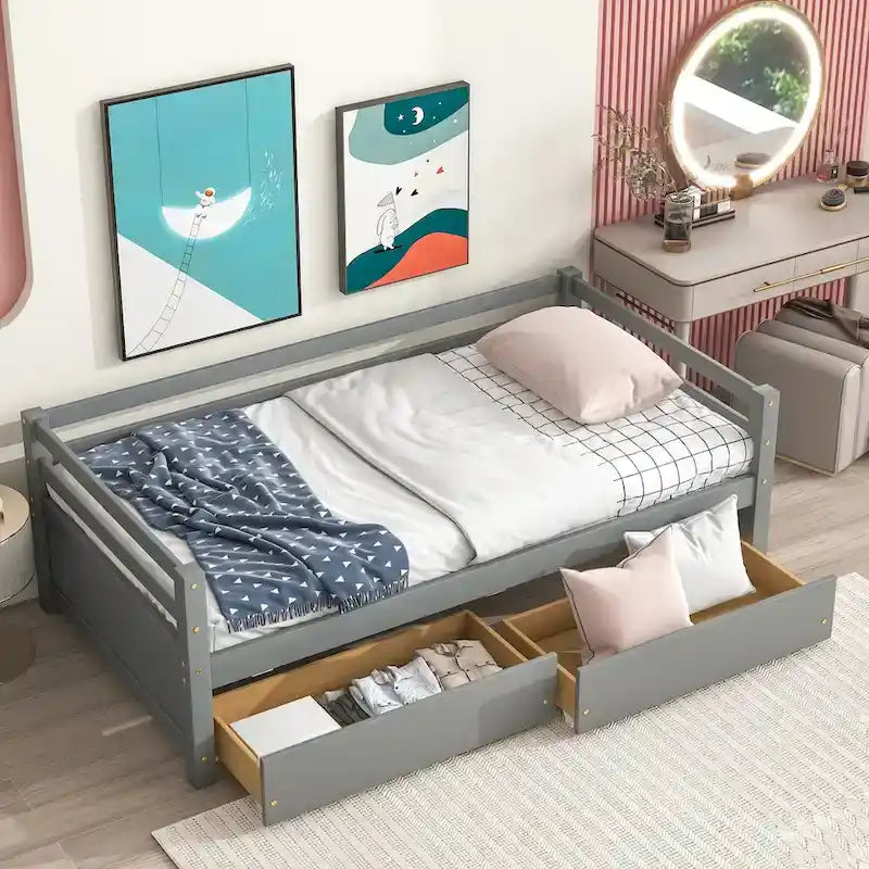 Divano letto con due cassetti contenitore