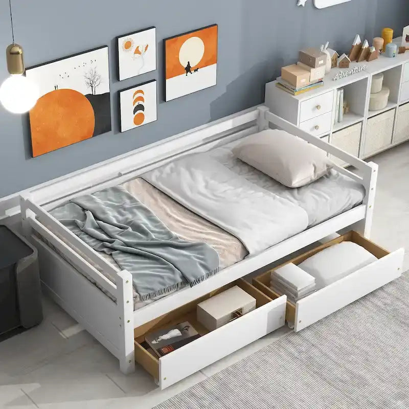 Divano letto con due cassetti contenitore