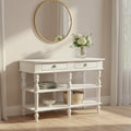 Leota White 2-Drawer Kitchen Island