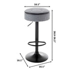 Set di 2 sgabelli da bar rotondi con contenitore, sgabello da bar regolabile in altezza in similpelle, sgabello girevole a 360° altezza bancone, sedia da bar senza braccioli