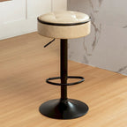 Set di 2 sgabelli da bar rotondi con contenitore, sgabello da bar regolabile in altezza in similpelle, sgabello girevole a 360° altezza bancone, sedia da bar senza braccioli