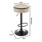 Set di 2 sgabelli da bar rotondi con contenitore, sgabello da bar regolabile in altezza in similpelle, sgabello girevole a 360° altezza bancone, sedia da bar senza braccioli