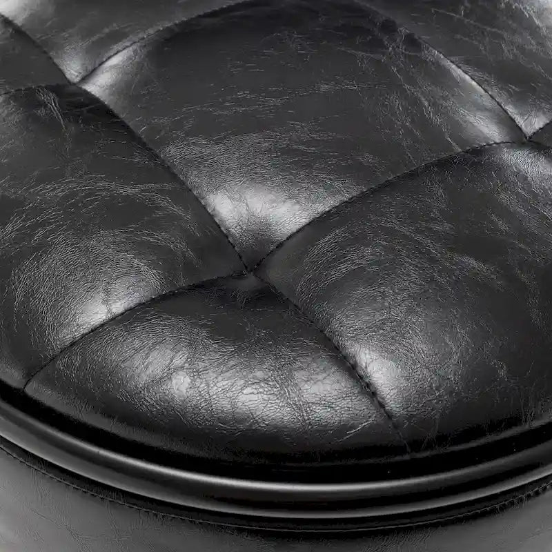 Set di 2 sgabelli da bar rotondi con contenitore, sgabello da bar regolabile in altezza in similpelle, sgabello girevole a 360° altezza bancone, sedia da bar senza braccioli