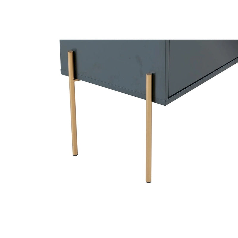 Consolle a credenza verde con cassetti, credenza/buffet per soggiorno e cucina - 122,9 cm