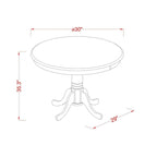 Set da Pranzo di 3 Pezzi Contenente un Tavolo Rotondo e 2 Sedie da Cucina, Rovere (Opzioni di Seduta)