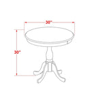 Set da Pranzo di 3 Pezzi Contenente un Tavolo Rotondo e 2 Sedie da Cucina, Rovere (Opzioni di Seduta)