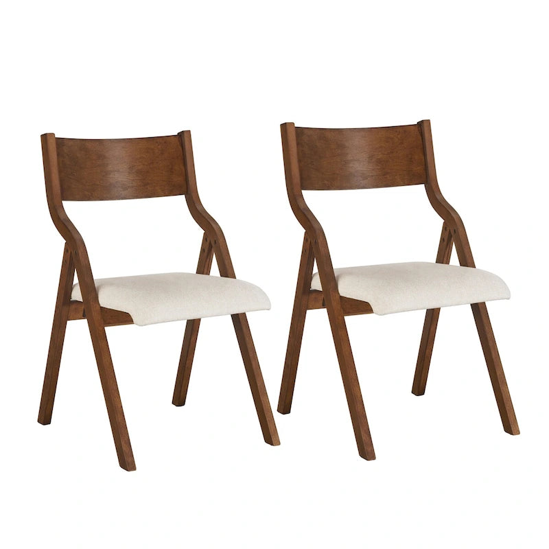 Set di 2 sedie da pranzo pieghevoli imbottite