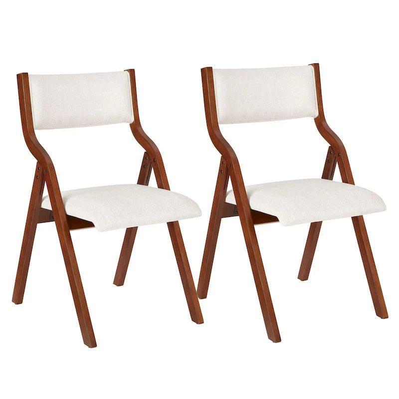 Set di 2 sedie da pranzo pieghevoli imbottite