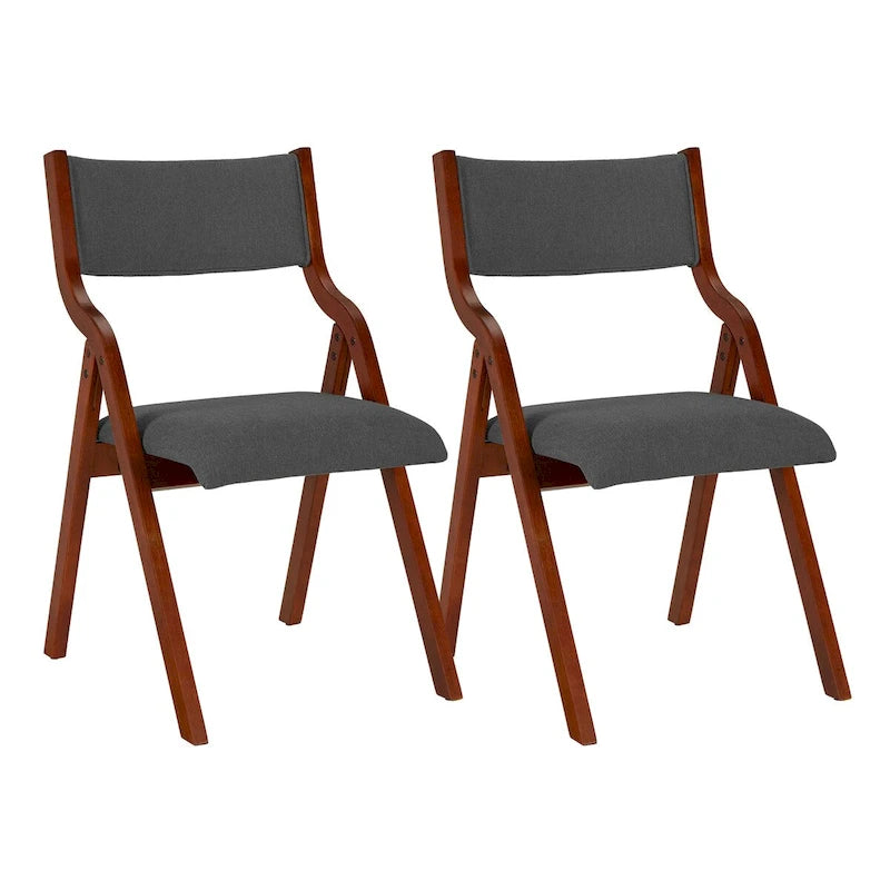 Set di 2 sedie da pranzo pieghevoli imbottite
