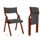 Set di 2 sedie da pranzo pieghevoli imbottite