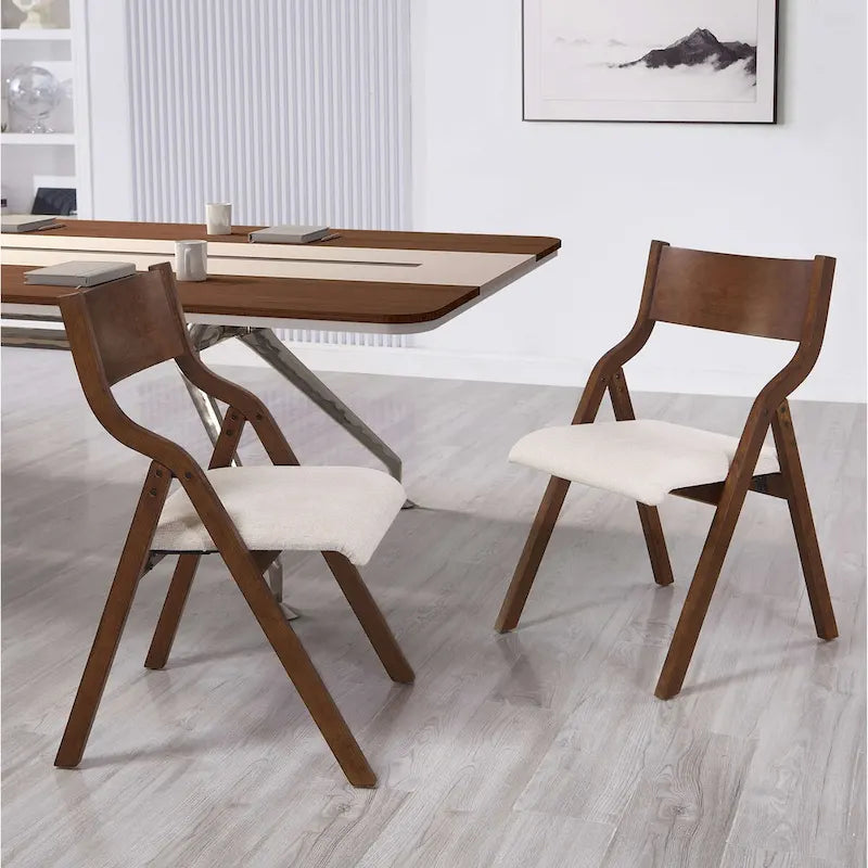 Set di 2 sedie da pranzo pieghevoli imbottite