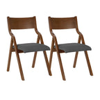 Set di 2 sedie da pranzo pieghevoli imbottite