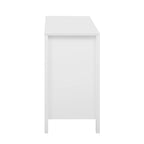 Mobile per Ingresso in Stile Onda Moderno con 3 Ripiani Regolabili, Credenza con 2 Ante e Tavolino Consolle con 3 Cassetti
