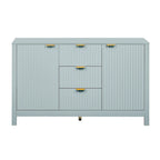 Mobile per Ingresso in Stile Onda Moderno con 3 Ripiani Regolabili, Credenza con 2 Ante e Tavolino Consolle con 3 Cassetti