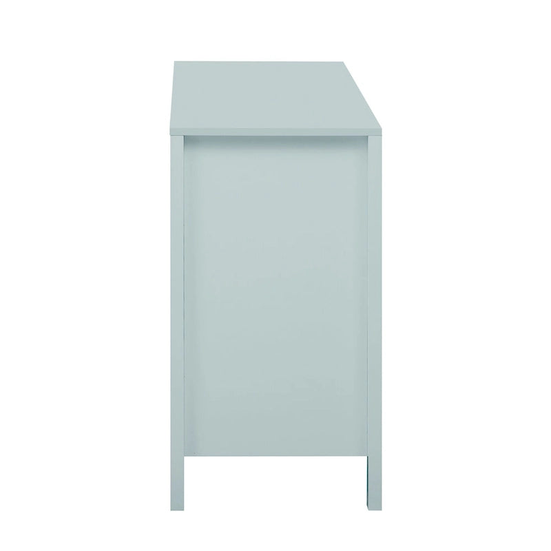 Mobile per Ingresso in Stile Onda Moderno con 3 Ripiani Regolabili, Credenza con 2 Ante e Tavolino Consolle con 3 Cassetti