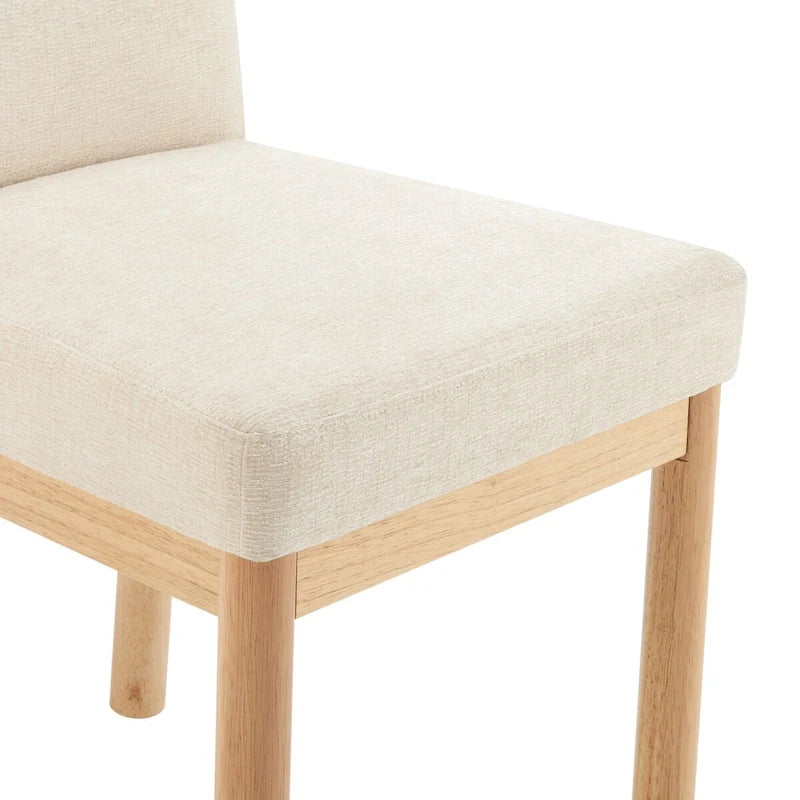 Sedia da pranzo Bloomfield in ciniglia con schienale basso/alto (set da 2)