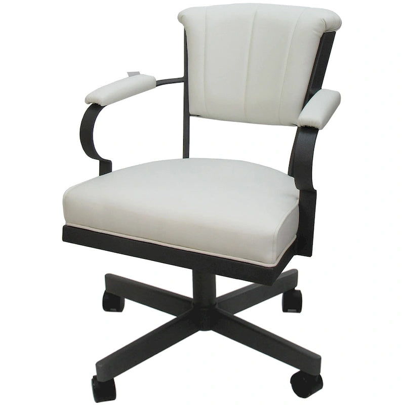 Miami Swivel Metal Caster Chair on Reading Base - 18 High Seat