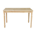 Tavolo da pranzo in legno massello 30 x 48 con 4 sedie